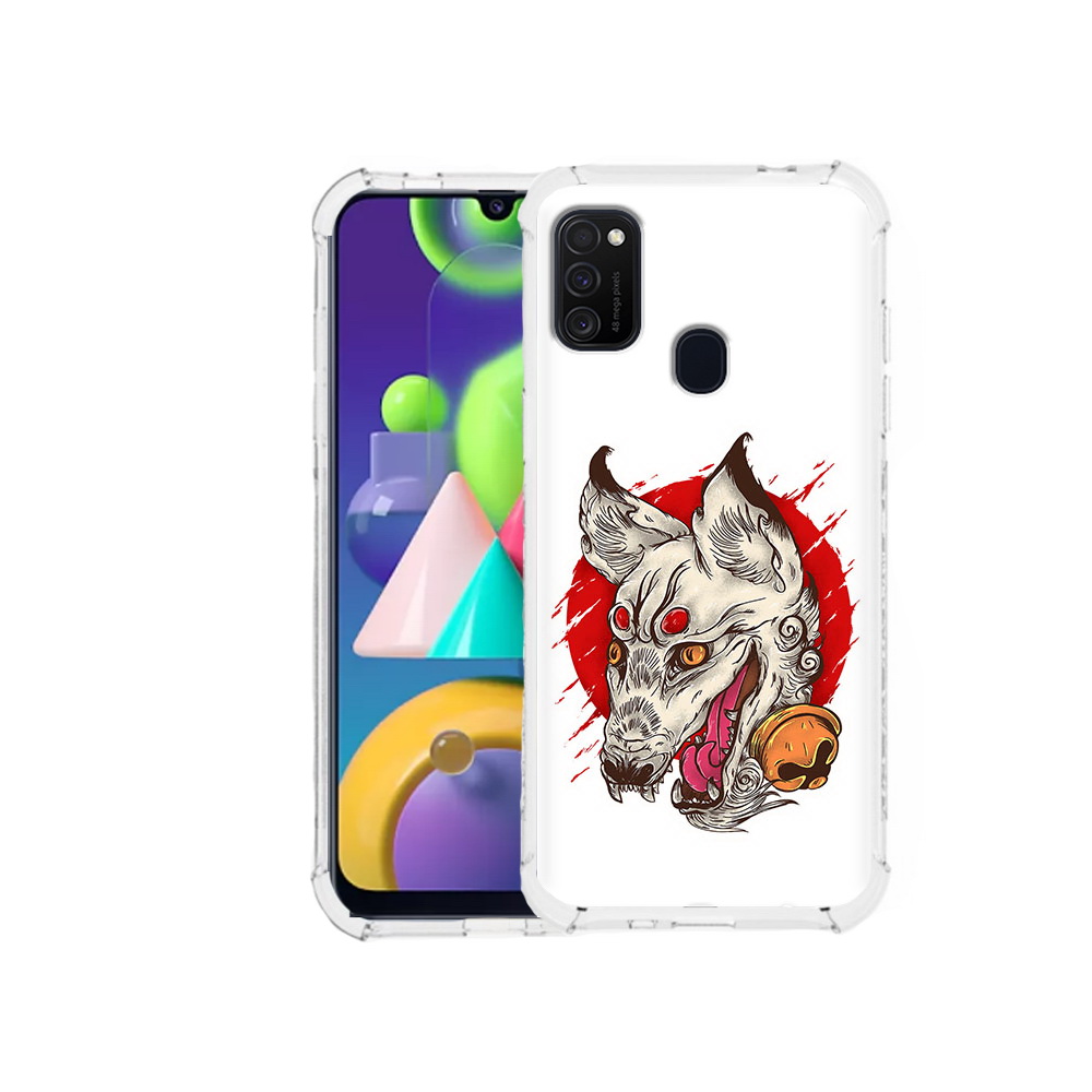 

Чехол MyPads Tocco для Samsung Galaxy M21 страшная собака (PT147110.591.627), Прозрачный, Tocco