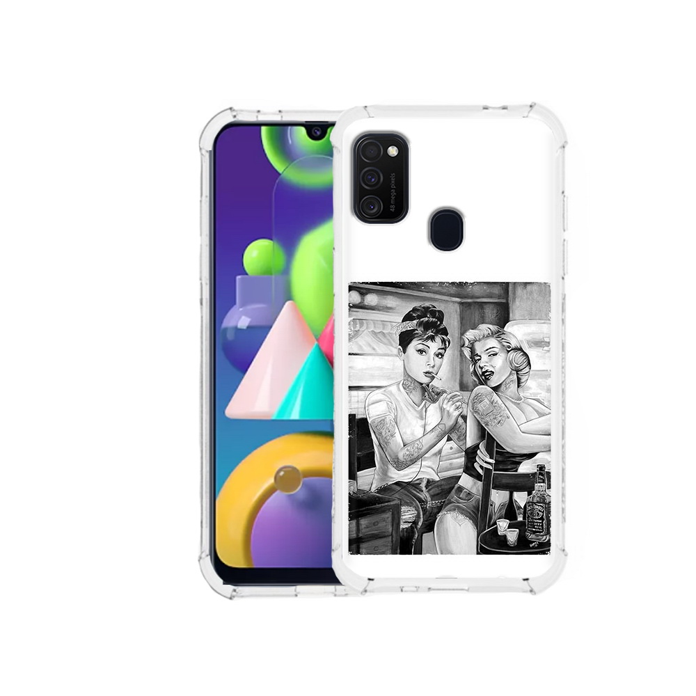 

Чехол MyPads Tocco для Samsung Galaxy M21 тату мастер (PT147110.591.637), Прозрачный, Tocco