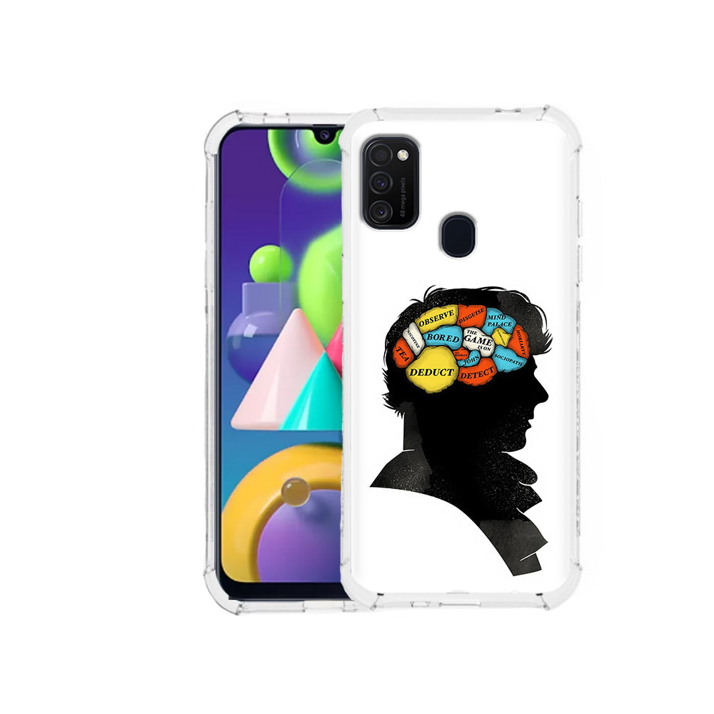 

Чехол MyPads Tocco для Samsung Galaxy M21 темный рисунок (PT147110.591.640), Прозрачный, Tocco