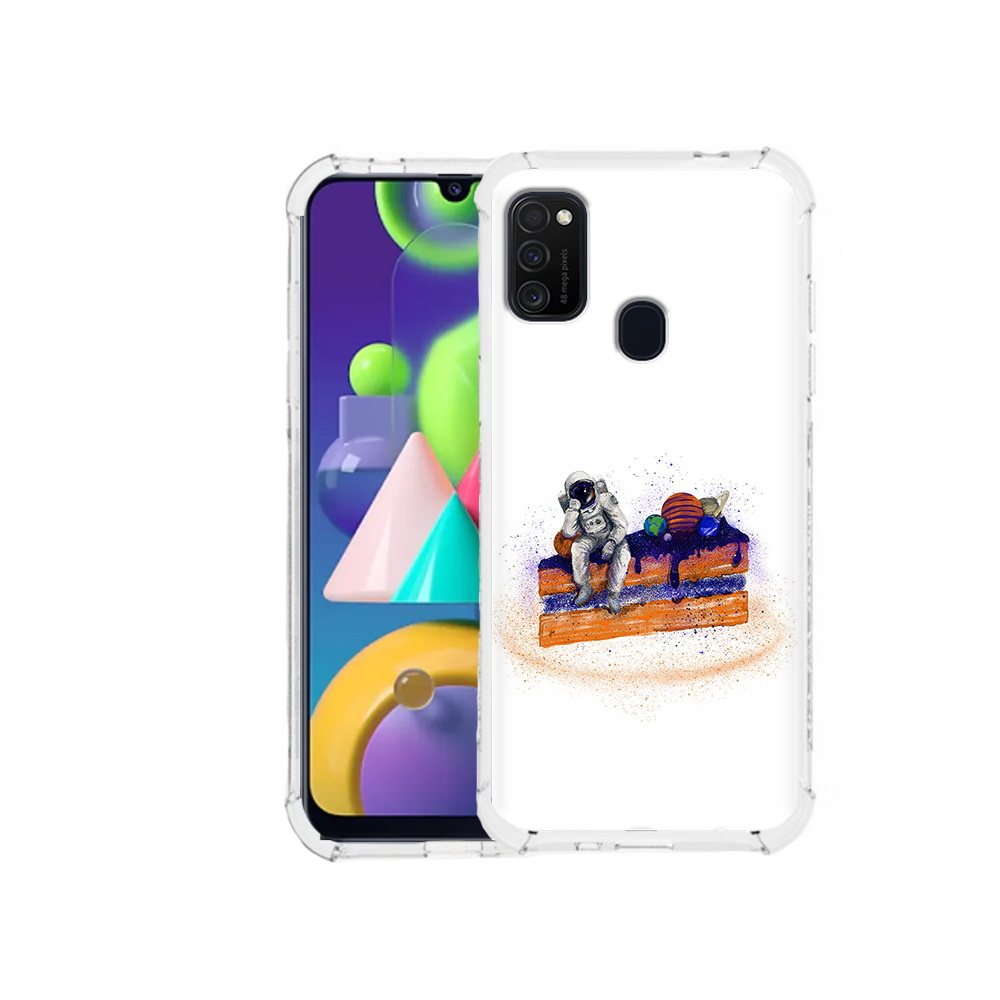 

Чехол MyPads Tocco для Samsung Galaxy M21 торт с планетами (PT147110.591.648), Прозрачный, Tocco