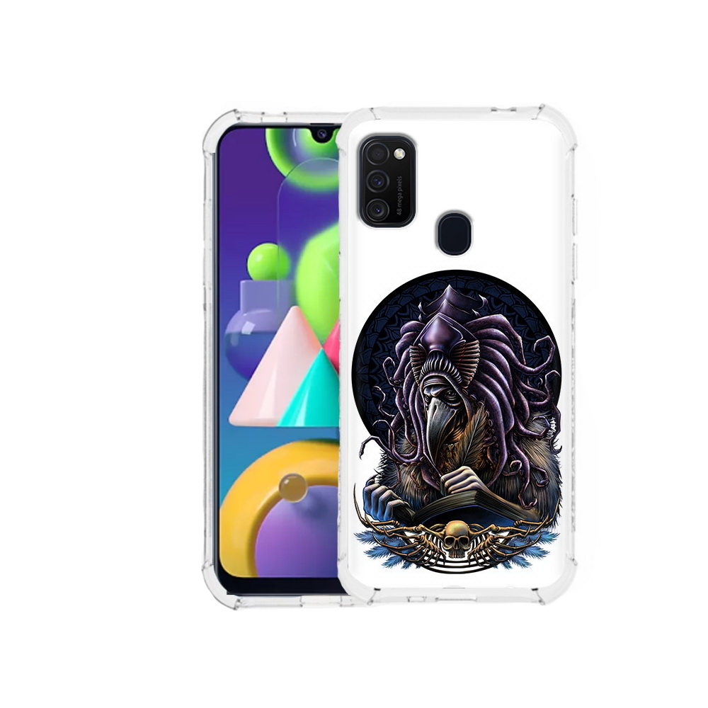 Чехол MyPads Tocco для Samsung Galaxy M21 умный ворон (PT147110.591.650)