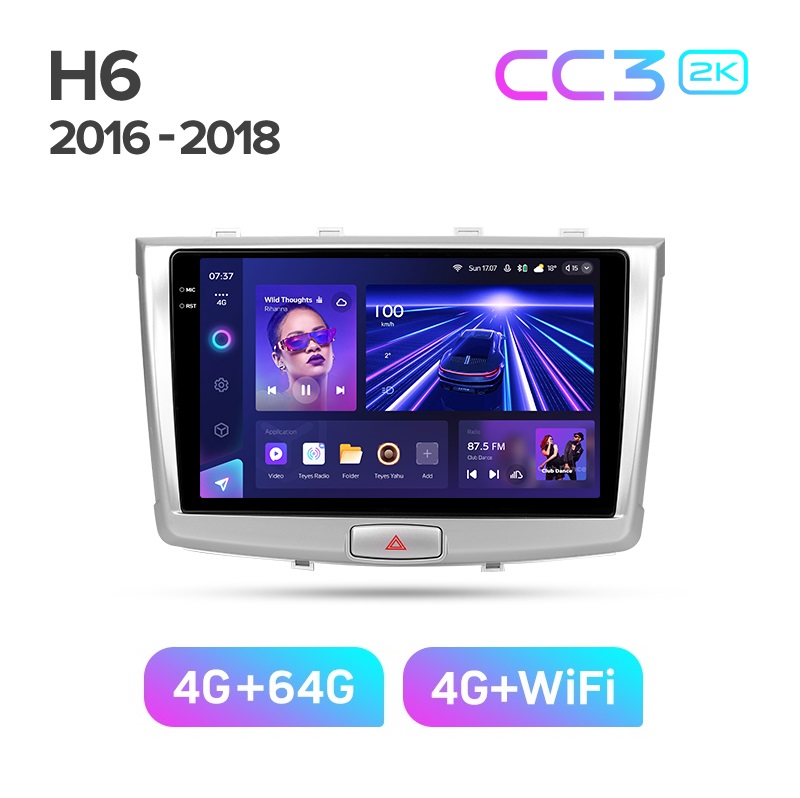 Магнитола TEYES HAVAL H6 2016-2018 г CC3 2K 464ГБ 3789000₽