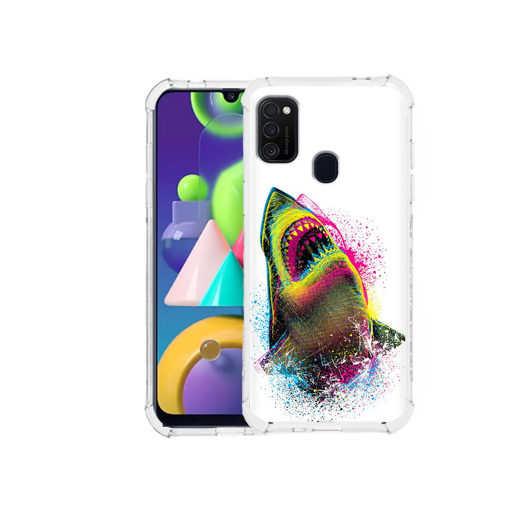 

Чехол MyPads Tocco для Samsung Galaxy M21 челюсти-2 (PT147110.591.674), Прозрачный, Tocco