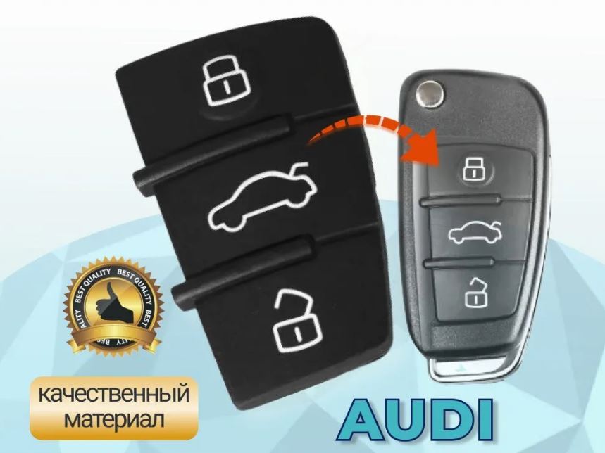 

Кнопки Audi A3 A4 A5 A6 A8 Q5 Q7 TT для корпуса ключа зажигания, Audi