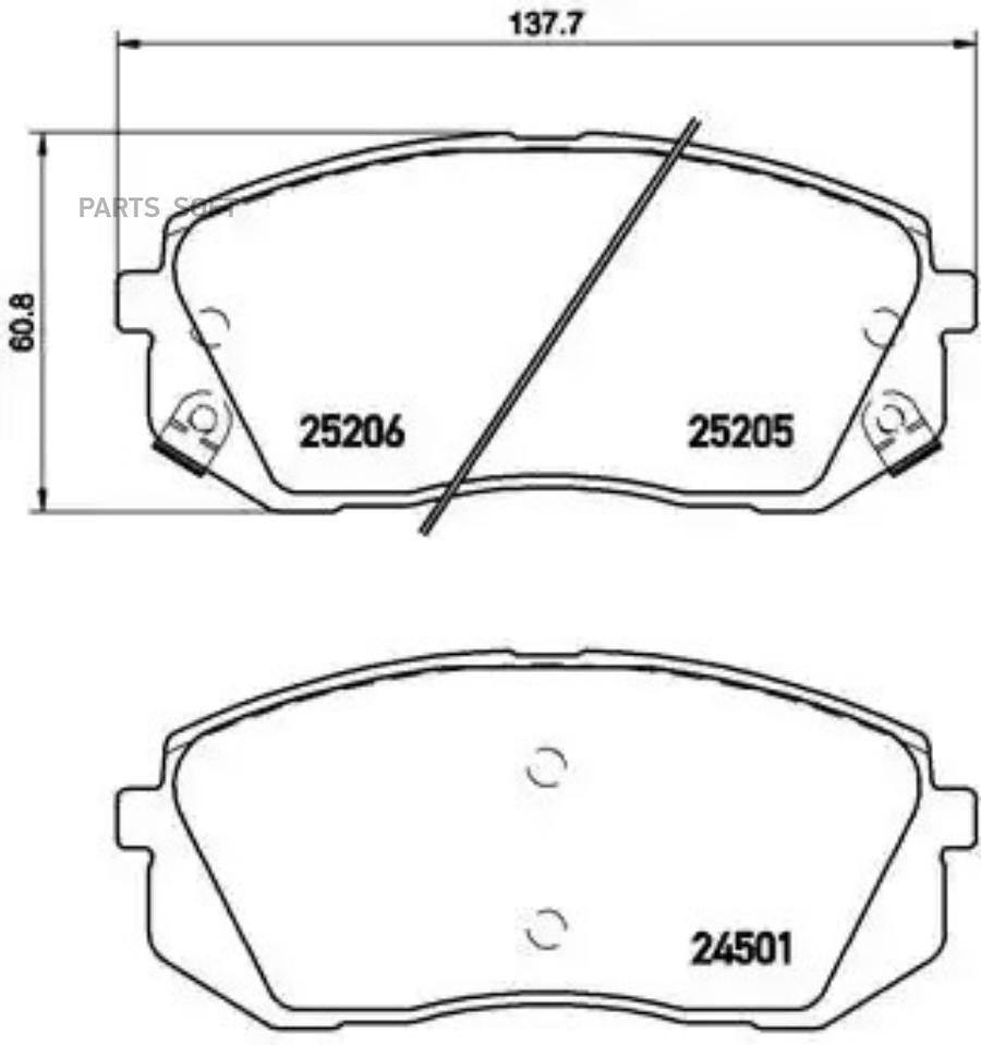 

Тормозные колодки brembo p30056