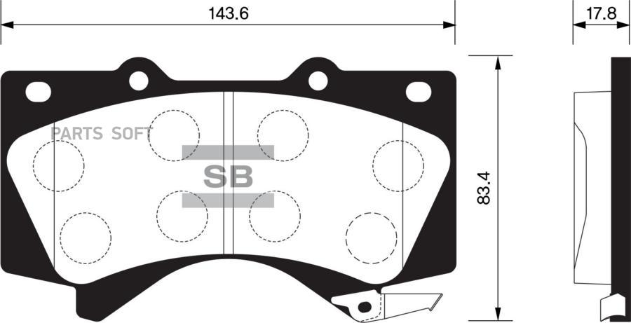 

Тормозные колодки Sangsin brake передние sp1381