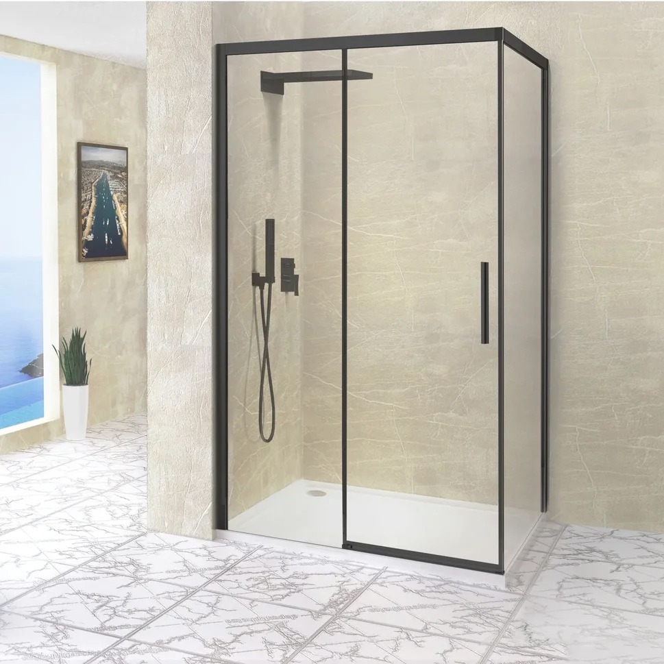 

Душевой уголок RGW Leipzig LE-41 100x90x195 профиль черный, стекло прозрачное 34124190-14