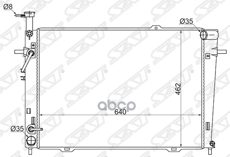 Радиатор Hyundai Tucson/Kia Sportage 2.0/2.7 03- Sat арт. HY0009-03