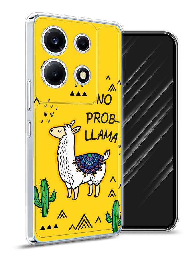 

Чехол Awog на Infinix Note 30 VIP "No probLLama", Желтый;черный;синий, 3104750-2
