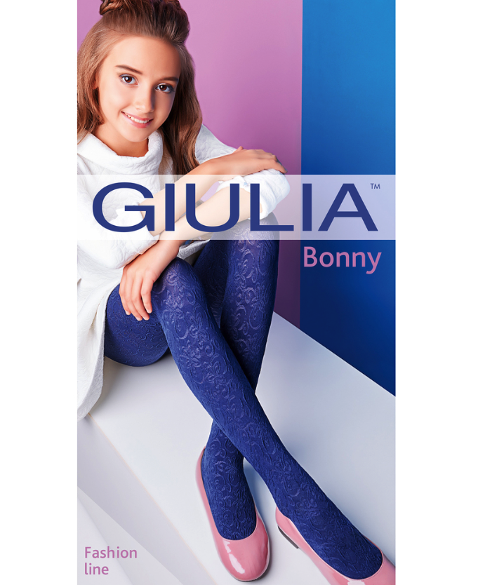 

Колготки детские Giulia Bonny полиамид синие 80 den р 128-134, 15143451