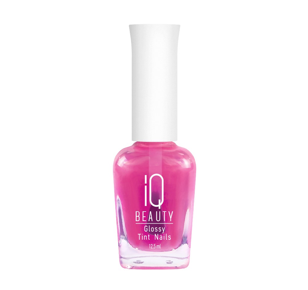 Лак-тинт IQ Beauty с AHA-кислотами Glossy Tint Nails 01 Pink Glass 12.5 мл