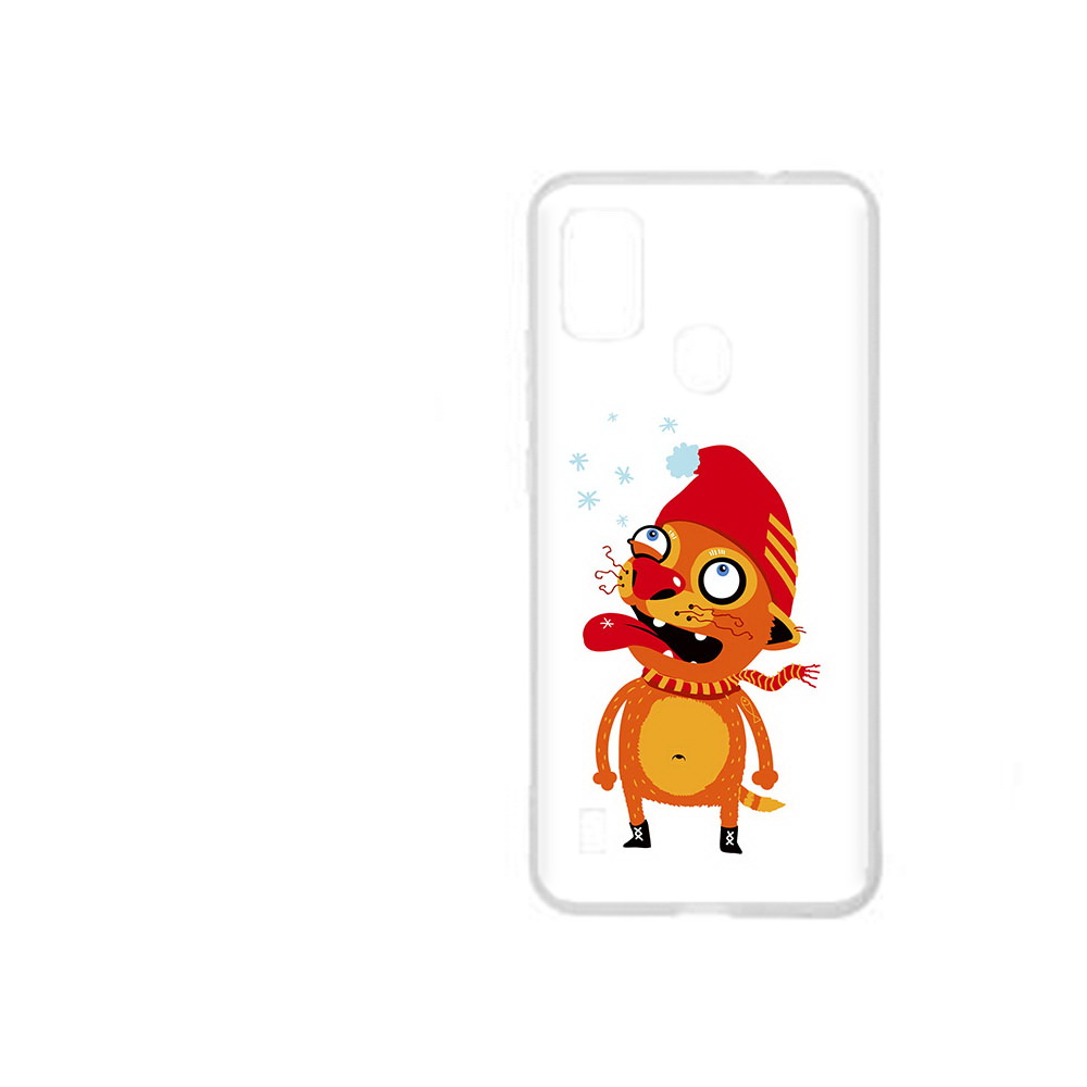 Чехол MyPads Tocco для ZTE Blade A51 Зимний кот (PT160198.458.88)