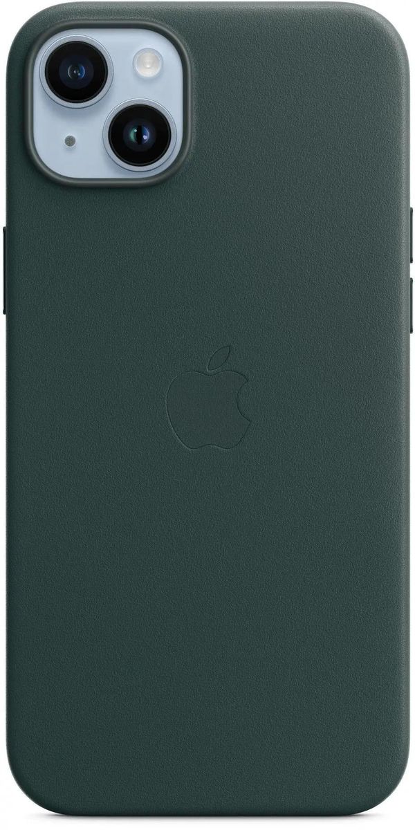 

Чехол Apple Leather Case with MagSafe для Apple iPhone 14 Plus, темно-зеленый (mppa3fe/a), Leather Case with MagSafe