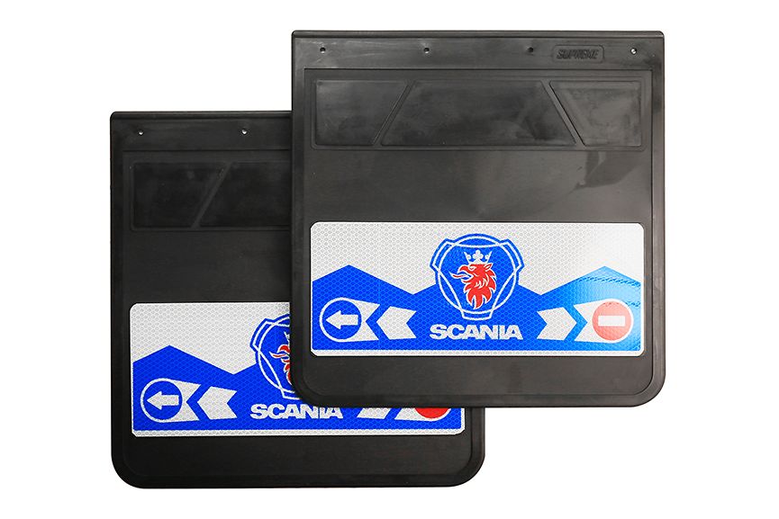 

Брызговики светоотражающие SCANIA (Эмблема) с рисунком "Кирпич-Стрелка" 405*410