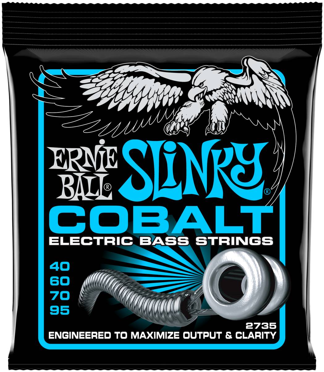 

Ernie Ball 2735 Slinky Cobalt Extra 40-95 - Струны для бас-гитары, 2735 Slinky Cobalt