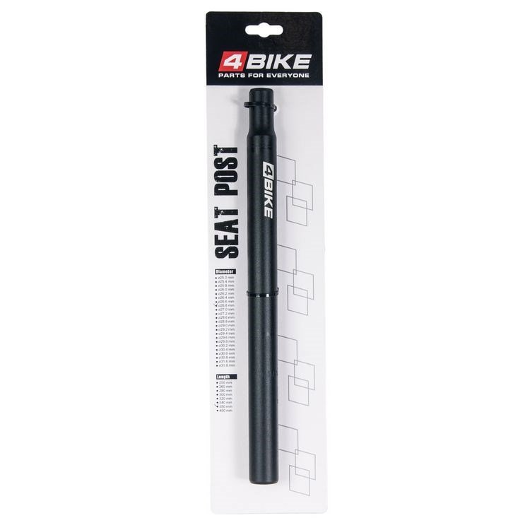 

Подседельный штырь 4Bike SP-102 27,2х350мм black, Черный, SP-102