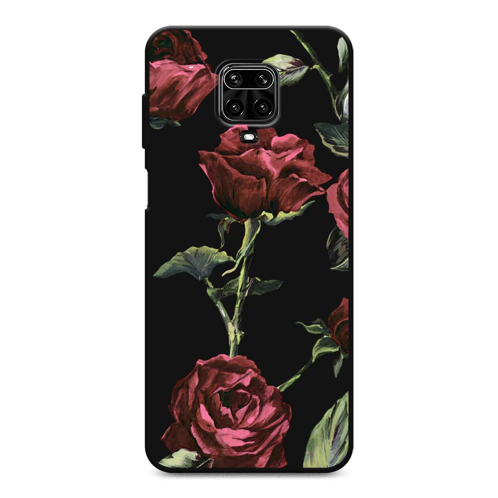 

Чехол Awog на Xiaomi Redmi Note 9S / Сяоми Редми Нот 9S "Бордовые розы фон", Красный