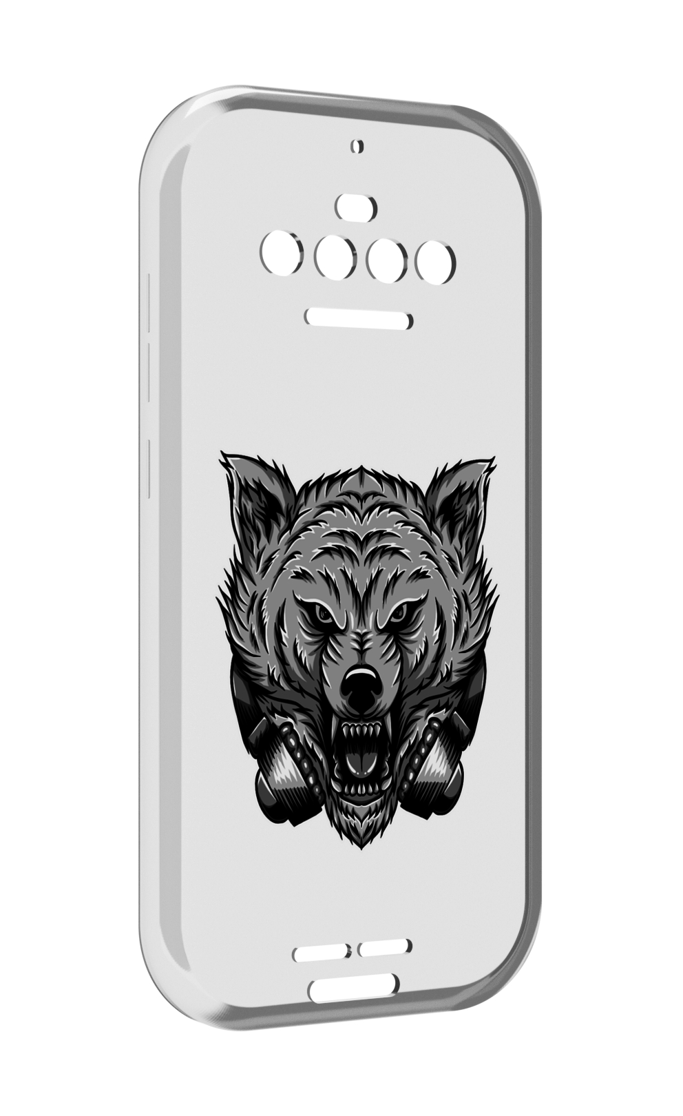 

Чехол MyPads Волк-в-наушниках мужской для Oukitel F150 R2022, Прозрачный, Tocco