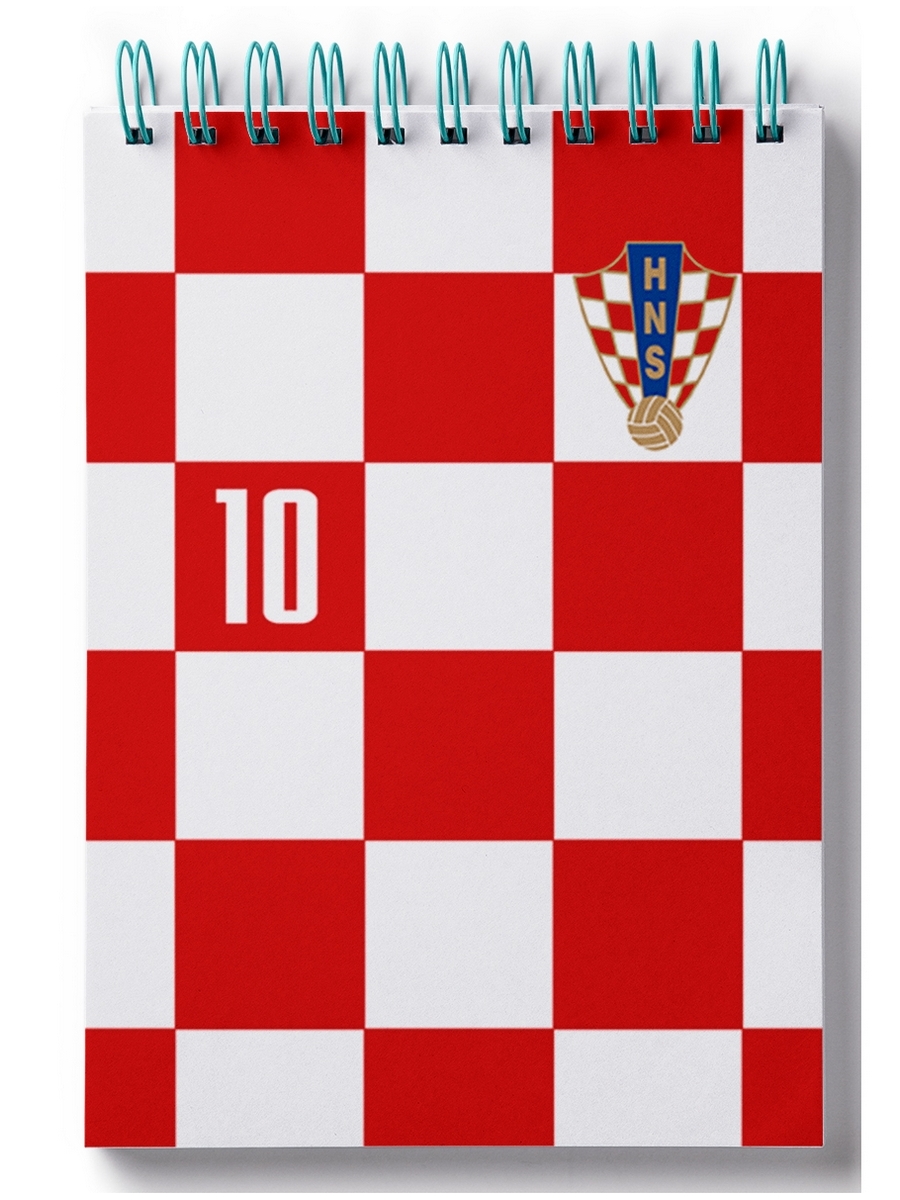 

Блокнот DRABS на тему ЧМ по футболу 2018, форма - Модрич, Хорватия (Modric, Croatia)