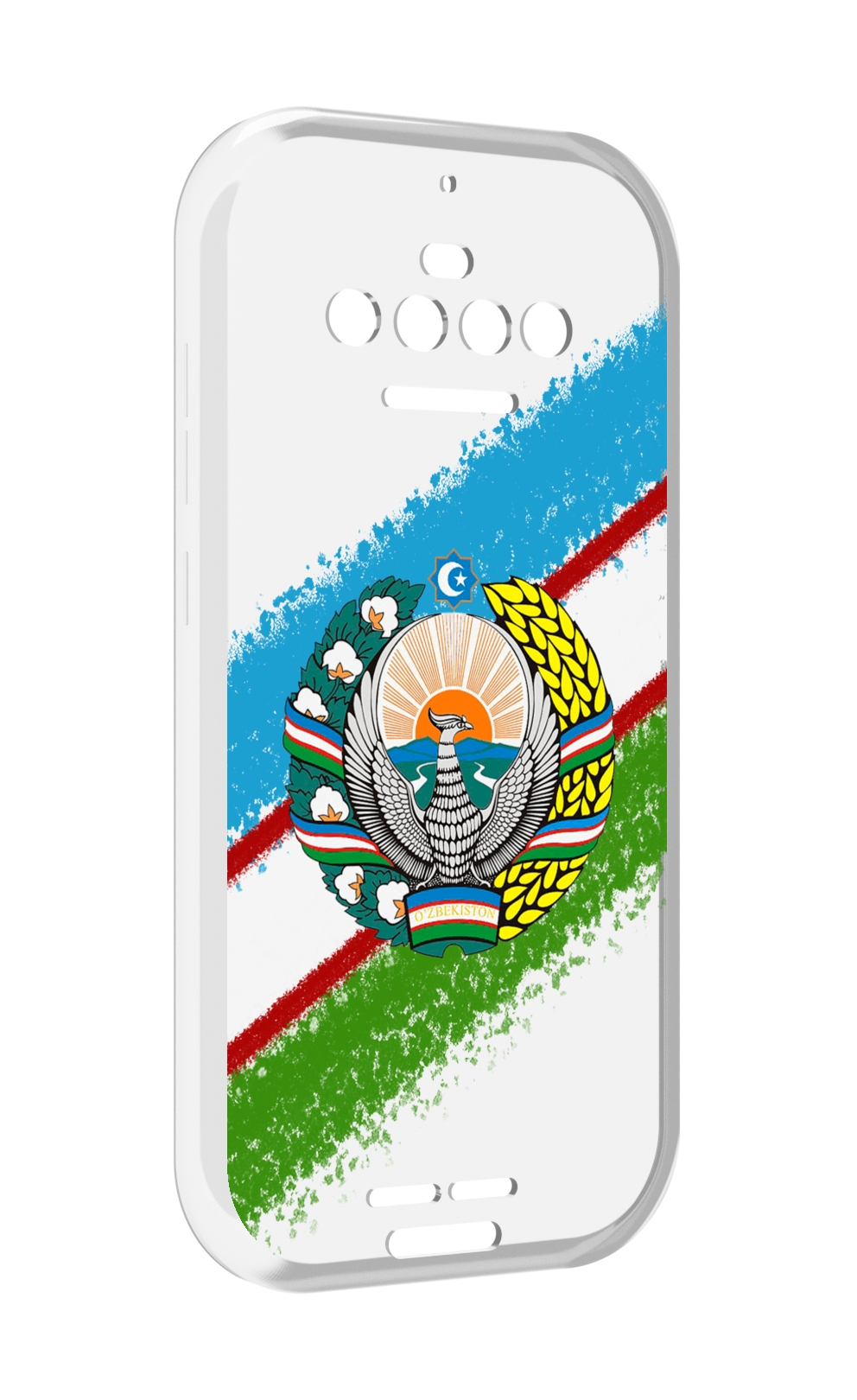 

Чехол MyPads Герб флаг Узбекистана для Oukitel F150 R2022, Прозрачный, Tocco