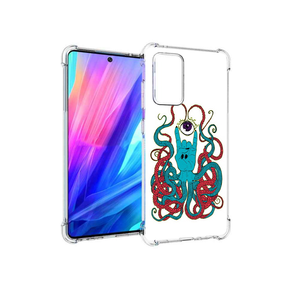 

Чехол MyPads Tocco для Samsung Galaxy A52 осьминог-рука абстракция (PT158660.526.530), Прозрачный, Tocco