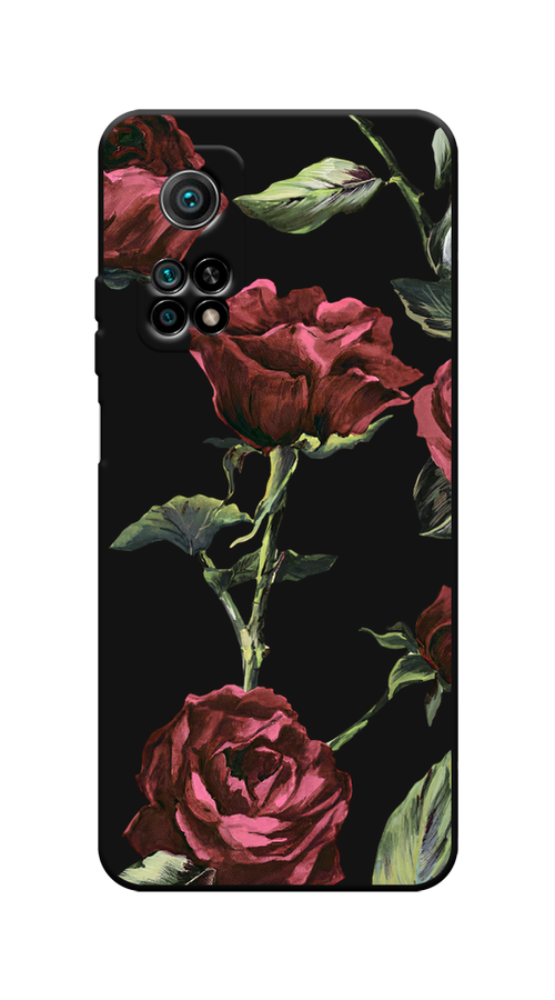 

Чехол Awog на Xiaomi Mi 10T / Сяоми Ми 10Т "Бордовые розы фон", Красный