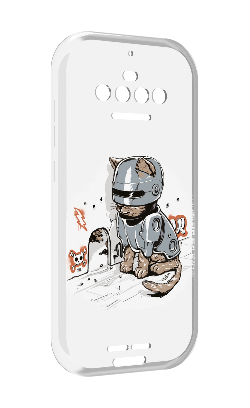 

Чехол MyPads Грозный кот для Oukitel F150 R2022, Прозрачный, Tocco