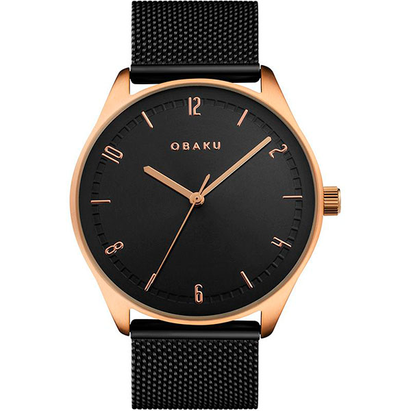 фото Наручные часы мужские obaku v235gxvbmb черные