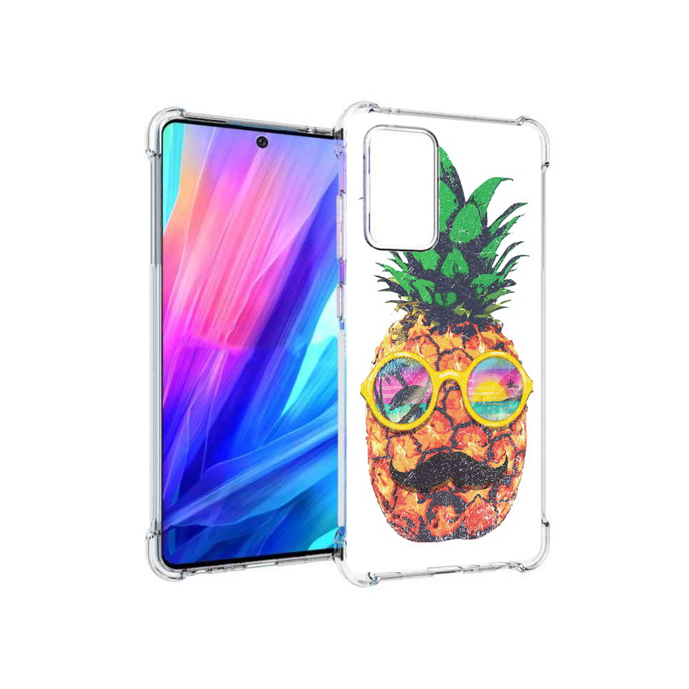 

Чехол MyPads Tocco для Samsung Galaxy A52 прикольный ананас с лицом (PT158660.526.556), Прозрачный, Tocco