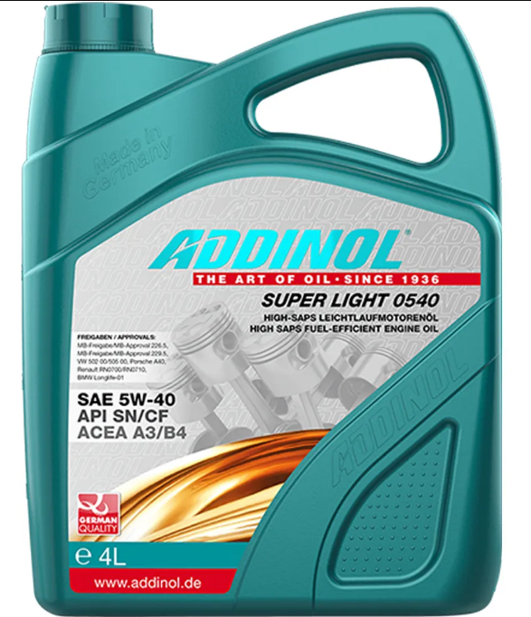 Моторное масло Addinol Super Light 5W40 4л