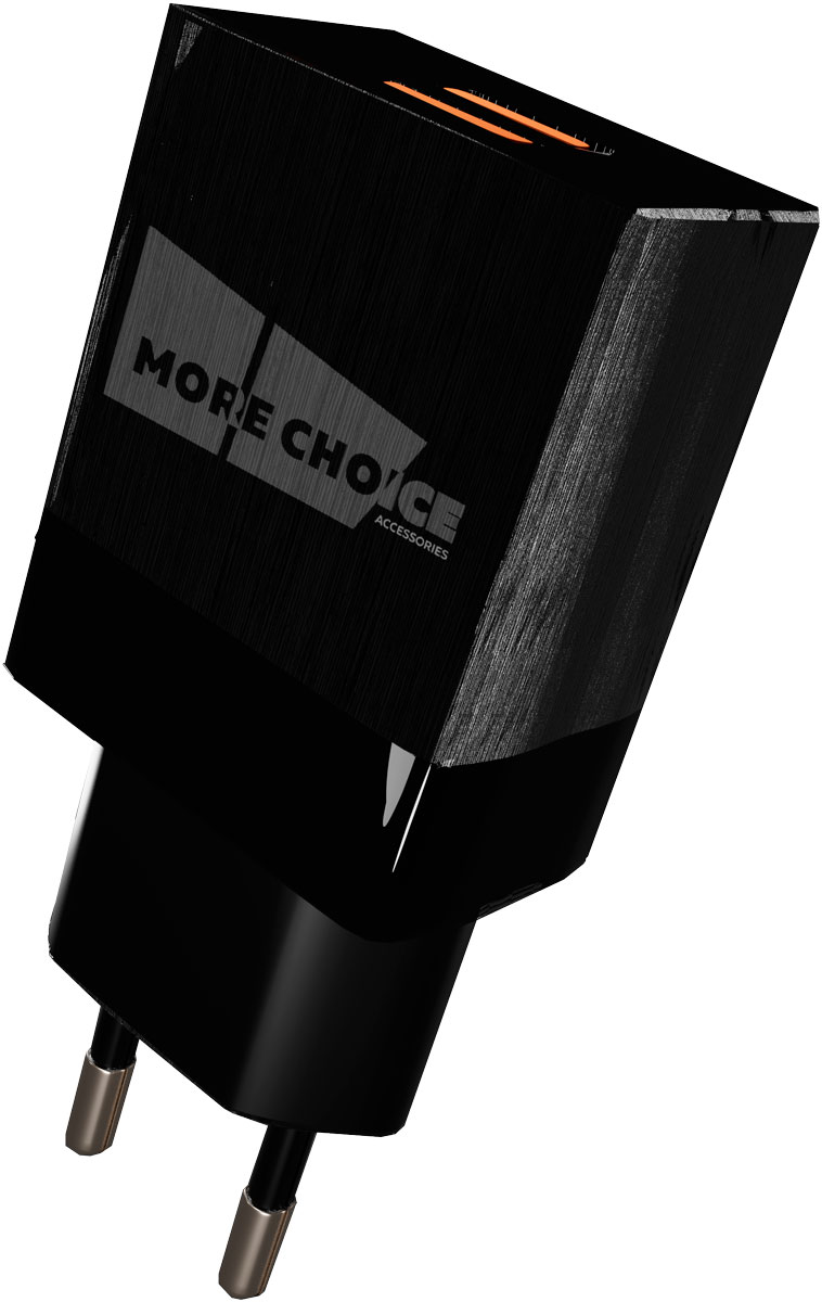 фото Сетевое зарядное устройство morechoice 2usb 2.1a type-c nc24a (black) more choice