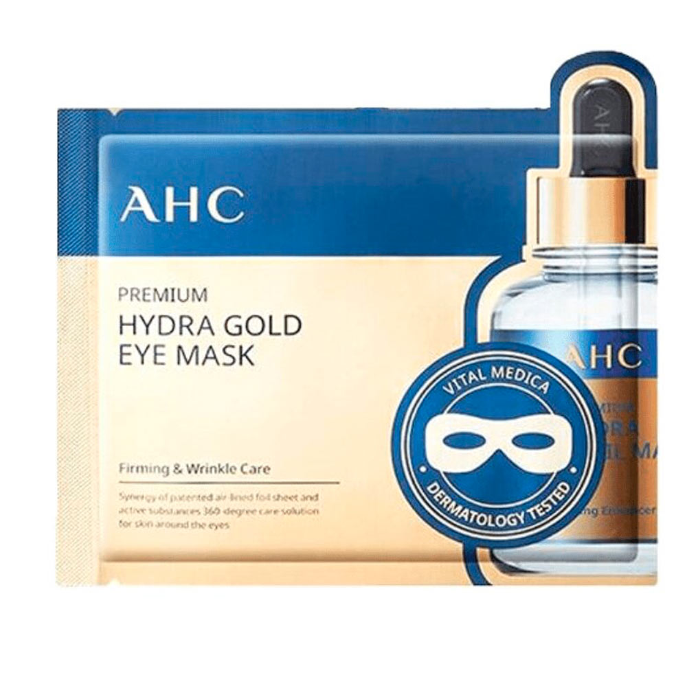 фото Тканевая маска для области вокруг глаз с золотом ahc premium hydra gold foil eye mask a.h.c.