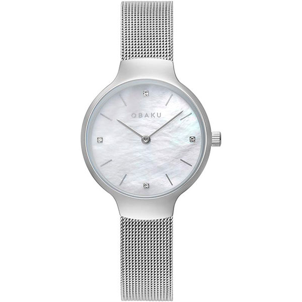 

Наручные часы женские Obaku V241LXCWMC серебристые, V241LXCWMC