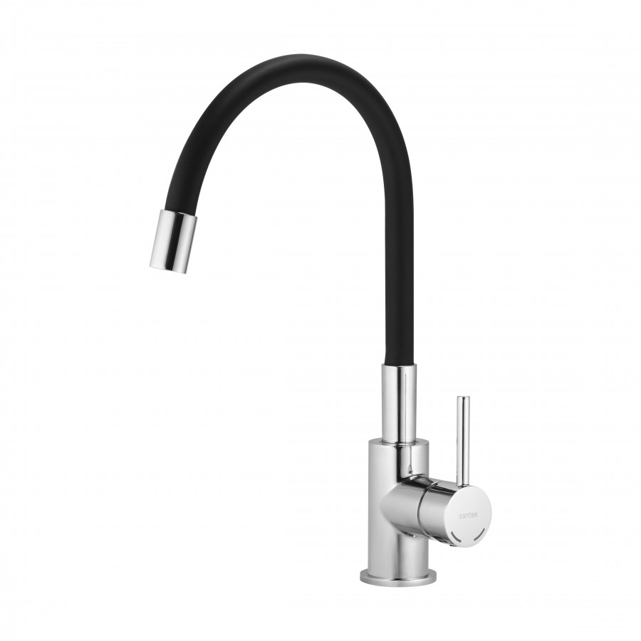 

Смеситель Santek Тесио для кухни, гибкий излив, хром, WH5A44012C001, Черный