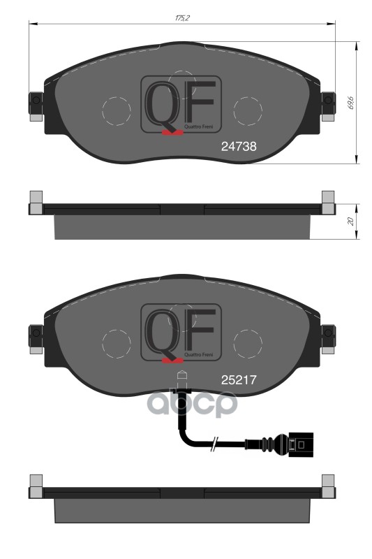

Тормозные колодки QUATTRO FRENI QF509720