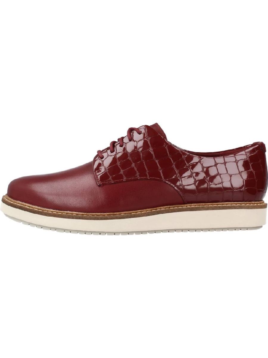 

Полуботинки женские Clarks 26157334 красные 42.5 EU, Красный, 26157334