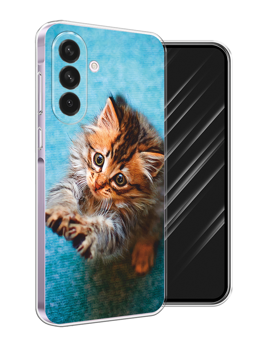 

Чехол Awog на Samsung Galaxy A56 5G "Котенок просит есть", Бирюзовый;коричневый;белый, 2110850-1