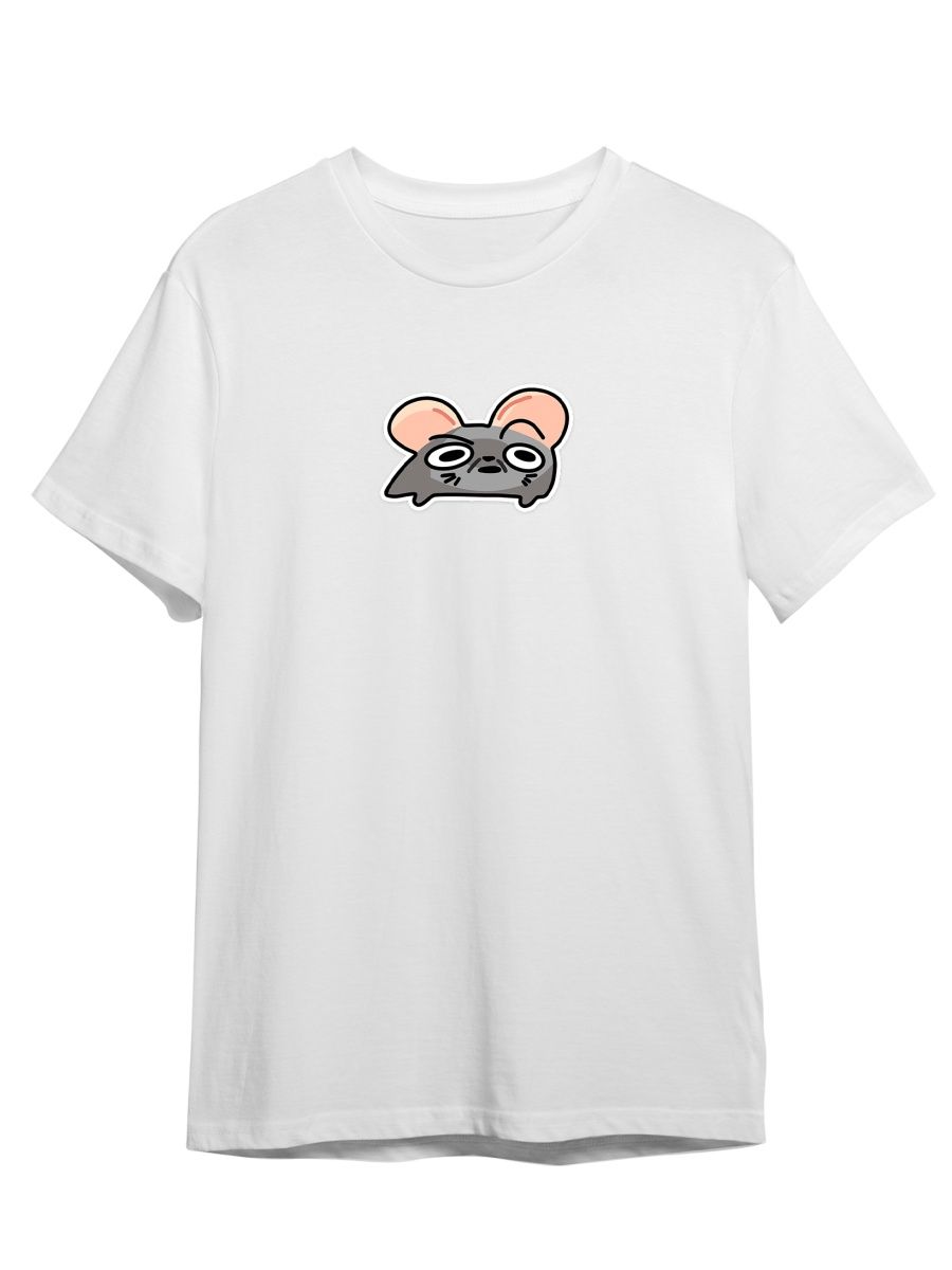 

Футболка унисекс Каждому Своё Крыса/Мышь/Стикер ВК JJMS6 белая 5XL, "Крыса/Мышь/Стикер ВК" JJMS6