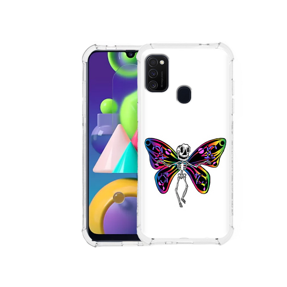 

Чехол MyPads Tocco для Samsung Galaxy M21 эффект бабочки (PT147110.591.701), Прозрачный, Tocco