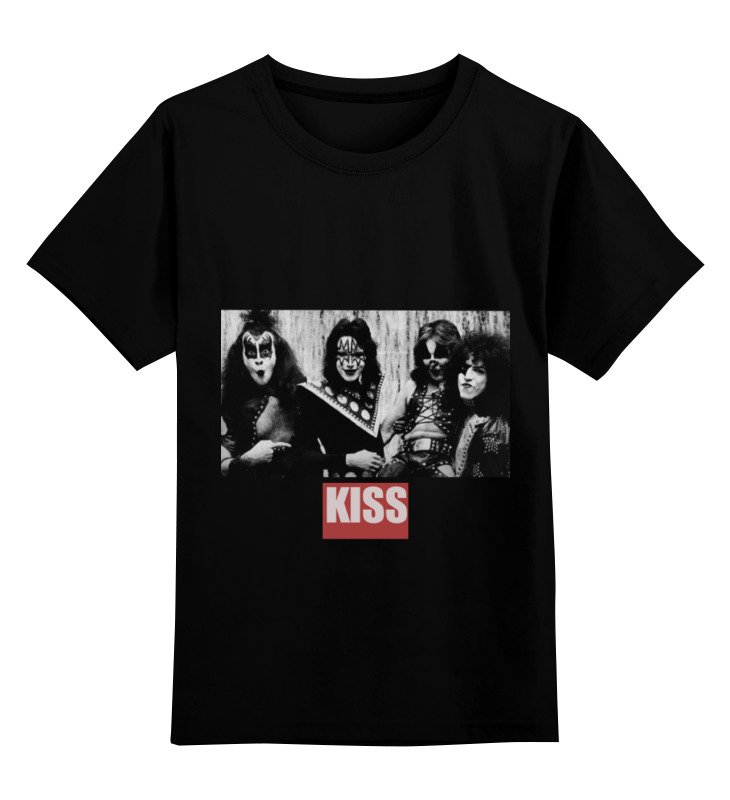 

Футболка детская Printio kiss (черная). цв. черный р. 152, "kiss" (черная).