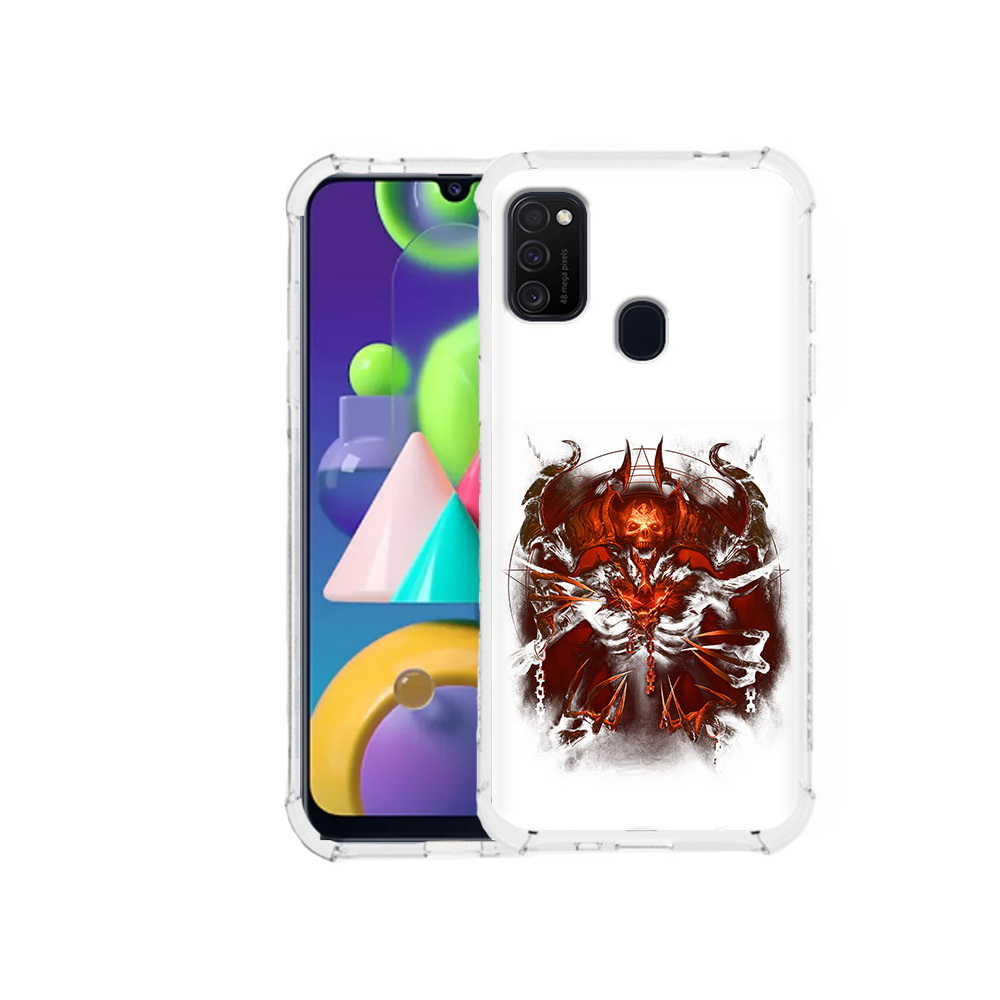

Чехол MyPads Tocco для Samsung Galaxy M21 яркий демон (PT147110.591.708), Прозрачный, Tocco
