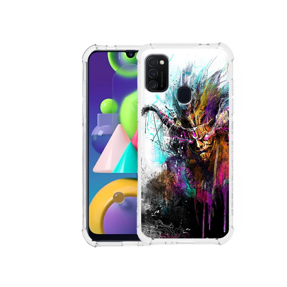 

Чехол MyPads Tocco для Samsung Galaxy M21 яркий дьявол (PT147110.591.709), Прозрачный, Tocco