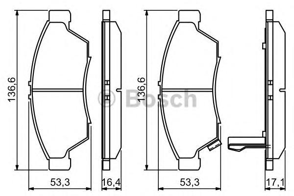 

Тормозные колодки Bosch передние 986494238