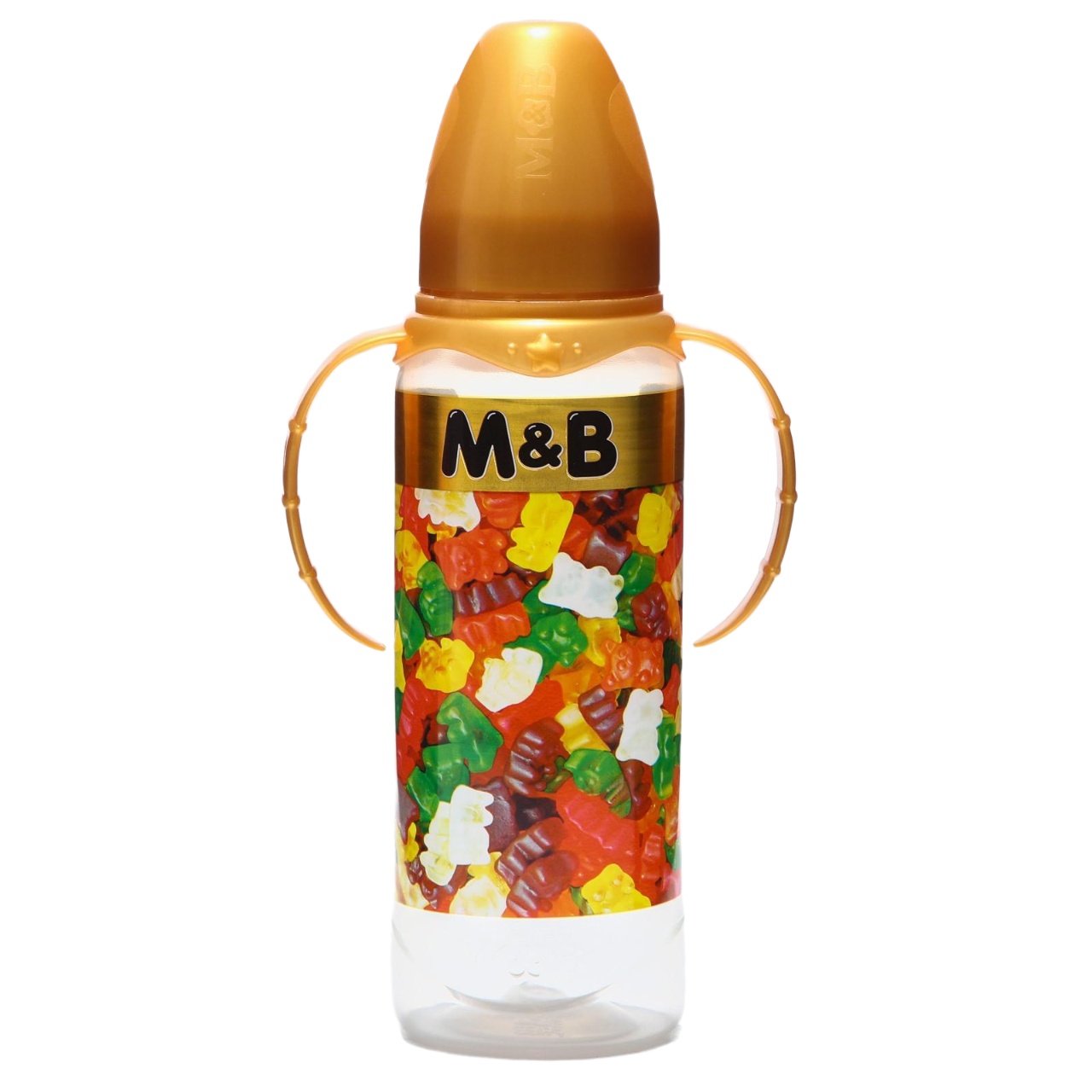 Бутылочка для кормления «Мармелад M&B» 250 мл цилиндр, с ручками