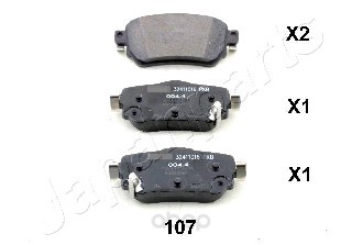 

Тормозные колодки Japanparts задние pp107af