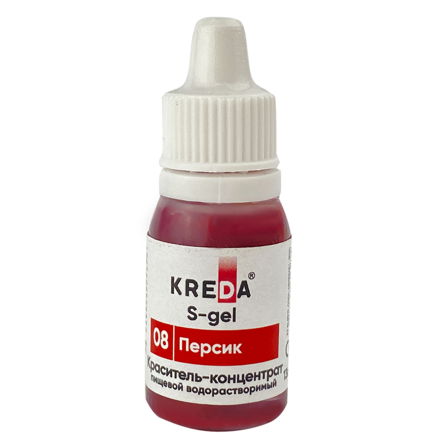 Краситель-концентрат КРЕДА (KREDA) S-gel персик №08 гелевый пищевой 13г