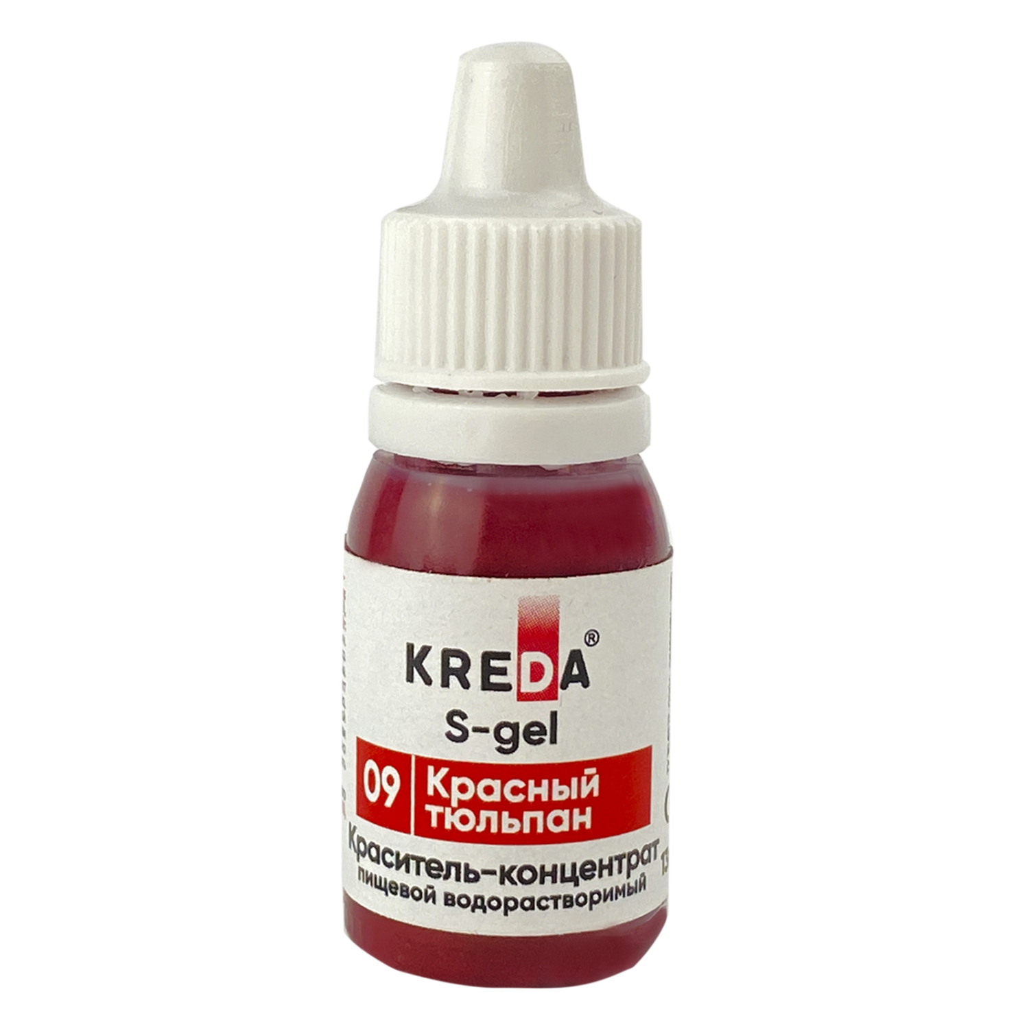 

Краситель-концентрат КРЕДА (KREDA) S-gel красный тюльпан №09 гелевый пищевой 13г, Краситель-концентрат КРЕДА (KREDA) S-gel 10мл.