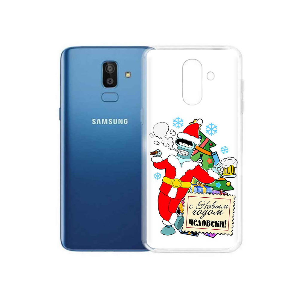 

Чехол MyPads Tocco для Samsung Galaxy J8 С новым годом человеки (PT226929.592.150), Прозрачный, Tocco