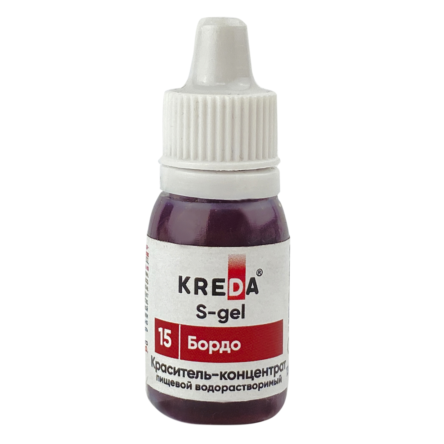 Краситель-концентрат КРЕДА (KREDA) S-gel бордо №15 гелевый пищевой 13г