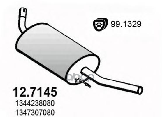

Резонатор Задний Citroen Jumper 2.2 Hdi 04/2002--> ASSO арт. 127145